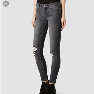 Allsaints Mast los rise skinny vintage grey